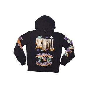 Sugarhill Apocalypse Graphic Graffiti Grunge Pullover Black Hoodie Sz Small